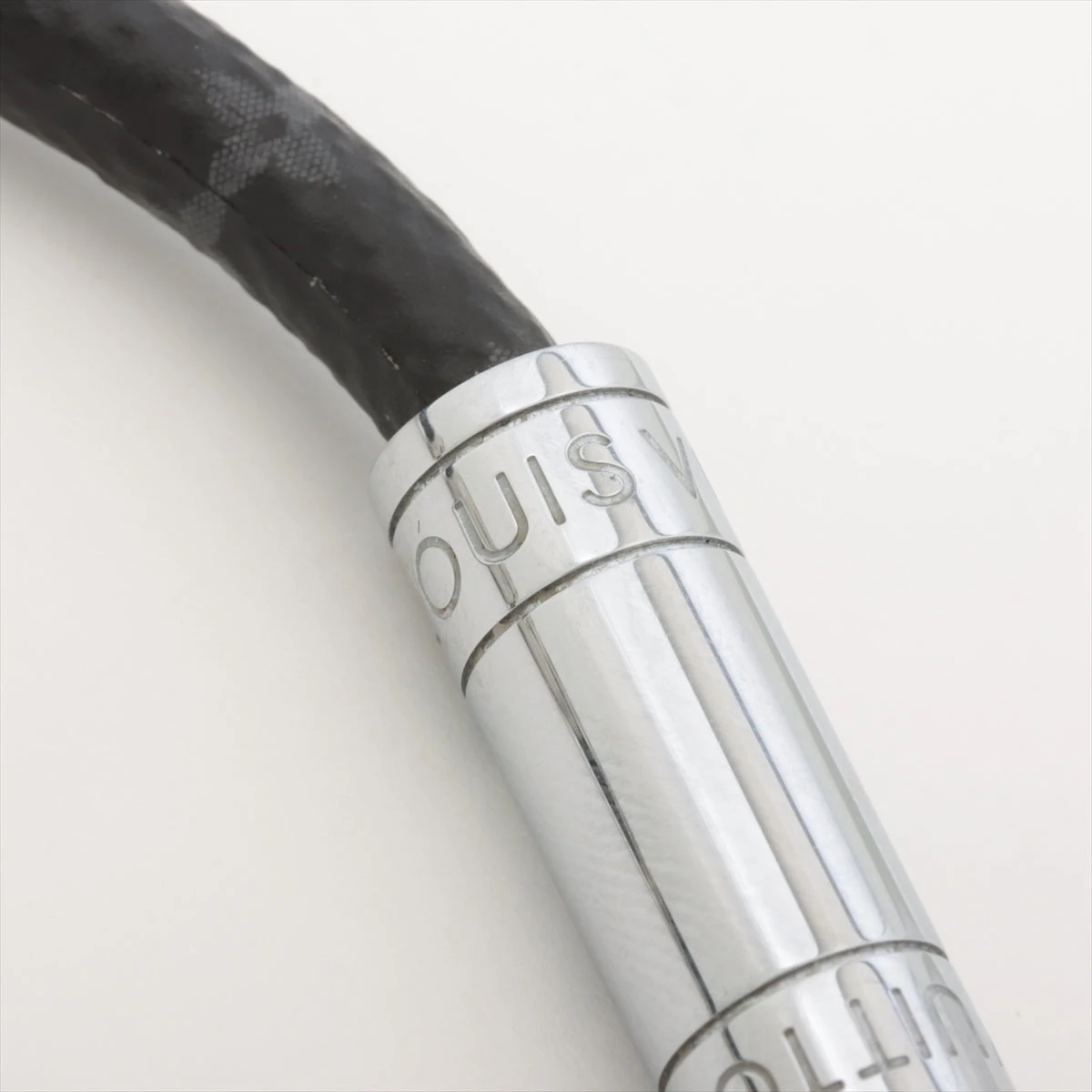 ヴィトン BC3283 ブレスレット GP×PVC ブラック×シルバー M8573E