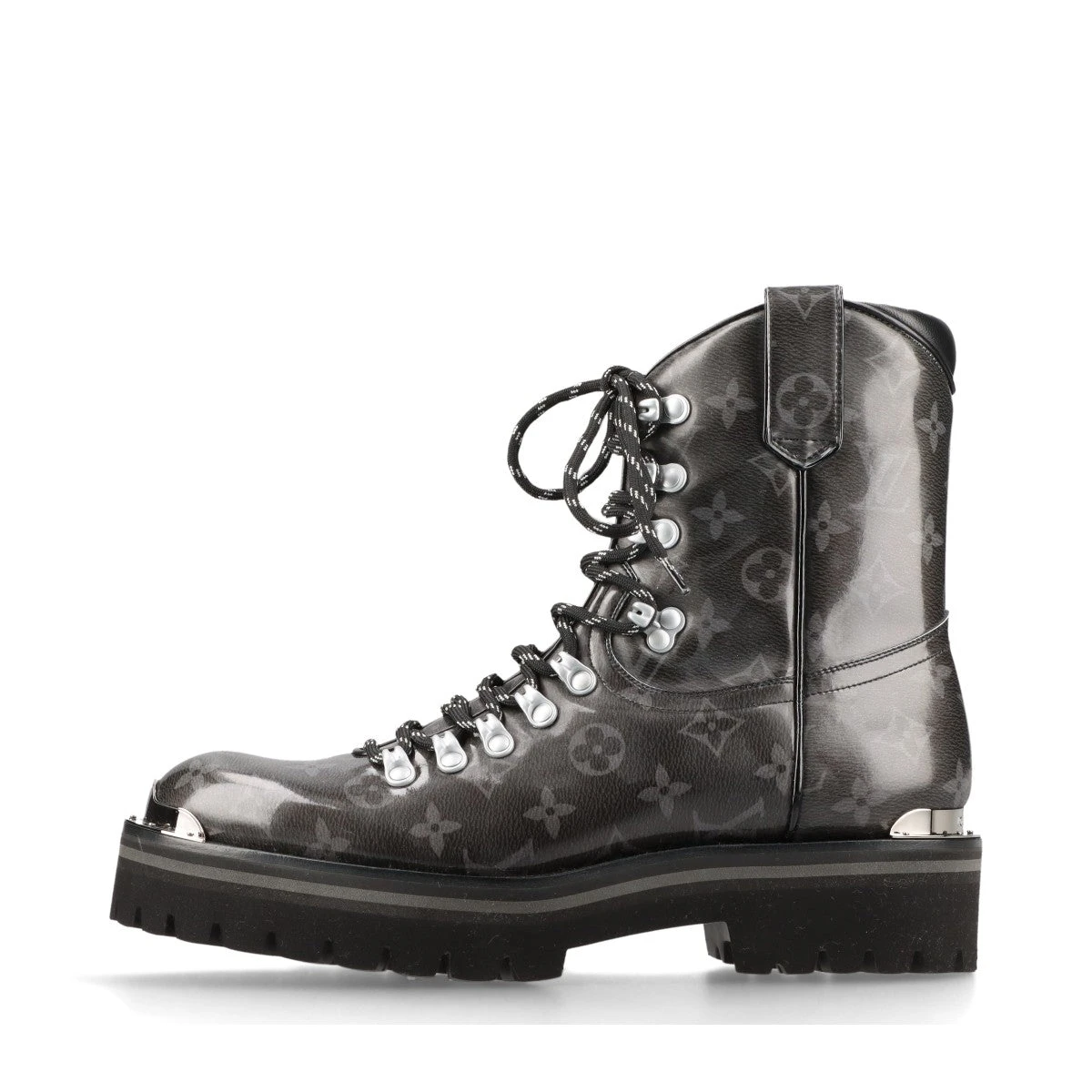 ルイヴィトン ショートブーツ　レザー　24〜24.5cm相当 LOUIS VUITTON ルイ・ヴィトン レザー ショート ロゴ ブーツ