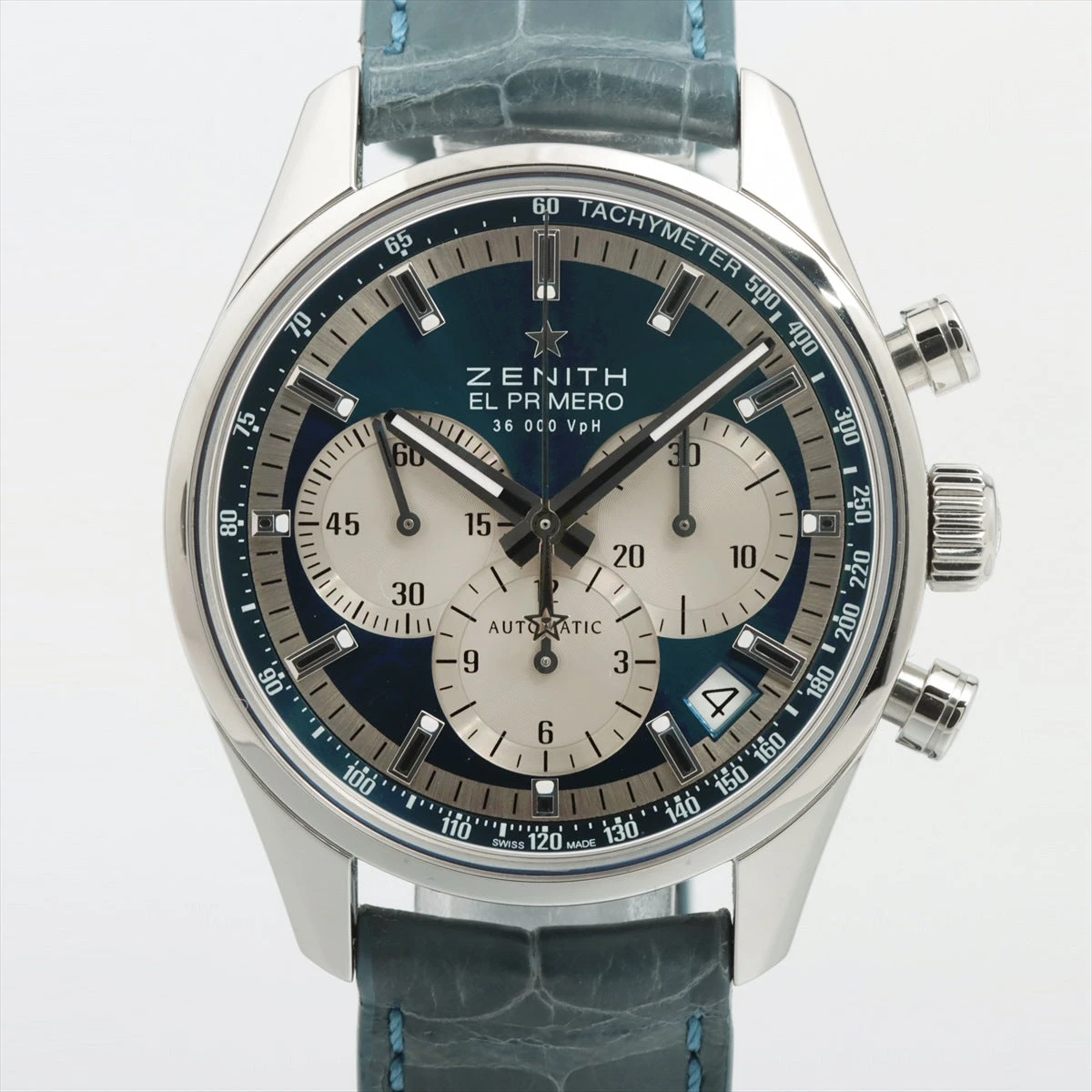 ゼニス エルプリメロ 36000VPH 03.2150.400 158527 SS×革 AT 青