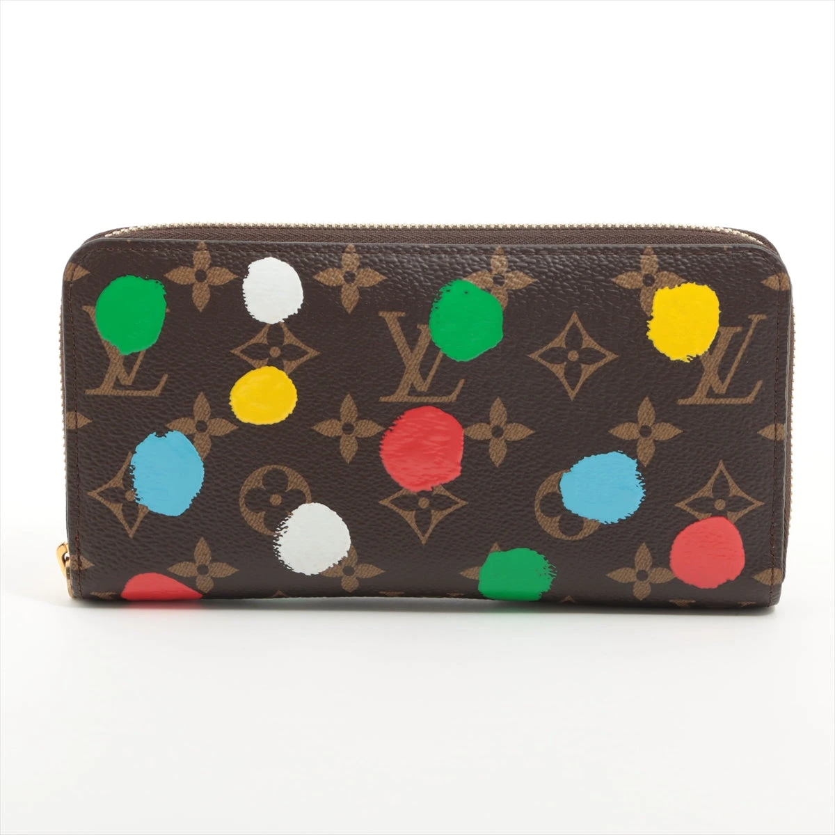 ヴィトン×草間彌生 モノグラム ジッピーウォレット M81864 ブラウン