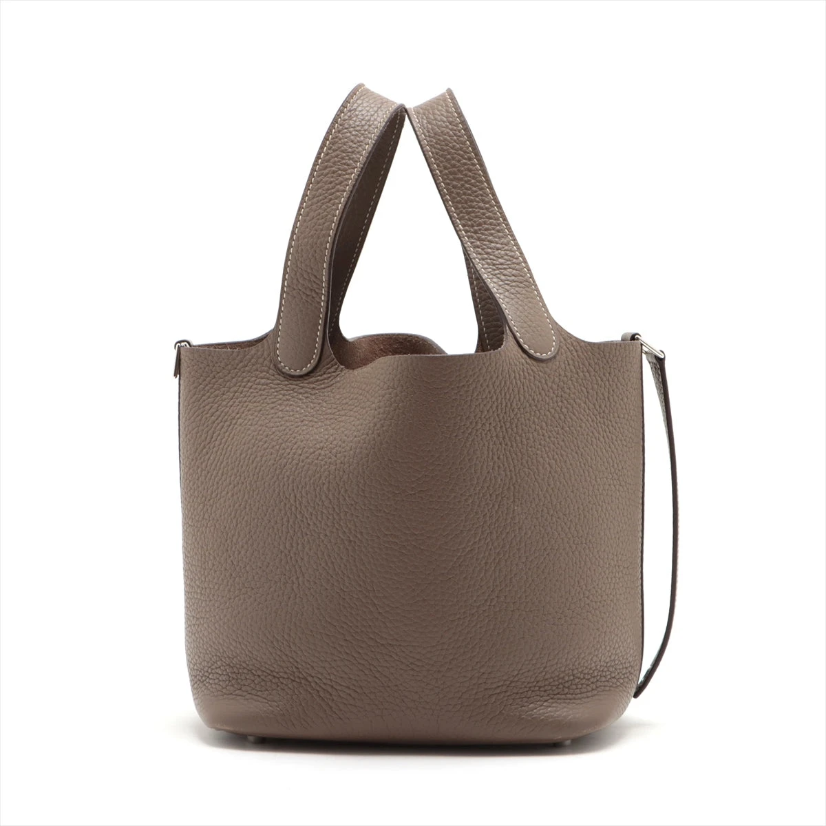 エルメス ピコタンロックPM トリヨンクレマンス エトゥープ シルバー金具 A:2017年 内部付着物あり