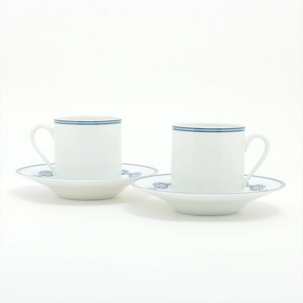 エルメス シェーヌダンクル カップ&ソーサー 陶器 ブルー コーヒー  