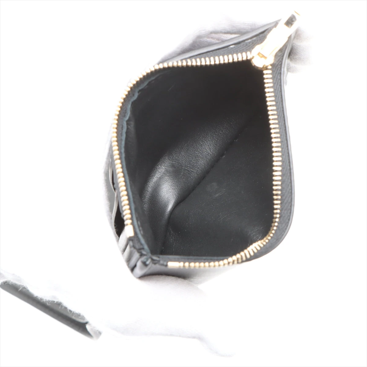 ロエベ ペブル バーティカル ウォレット スモール レザー コンパクト