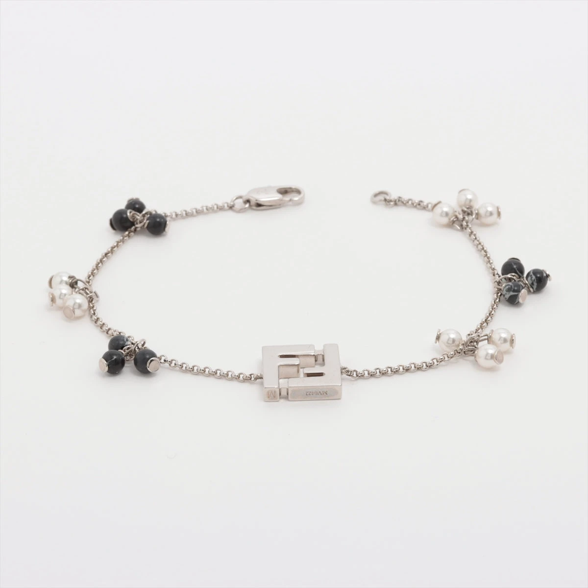 美品】FENDI FFロゴ サマータイム ブレスレット M シルバー
