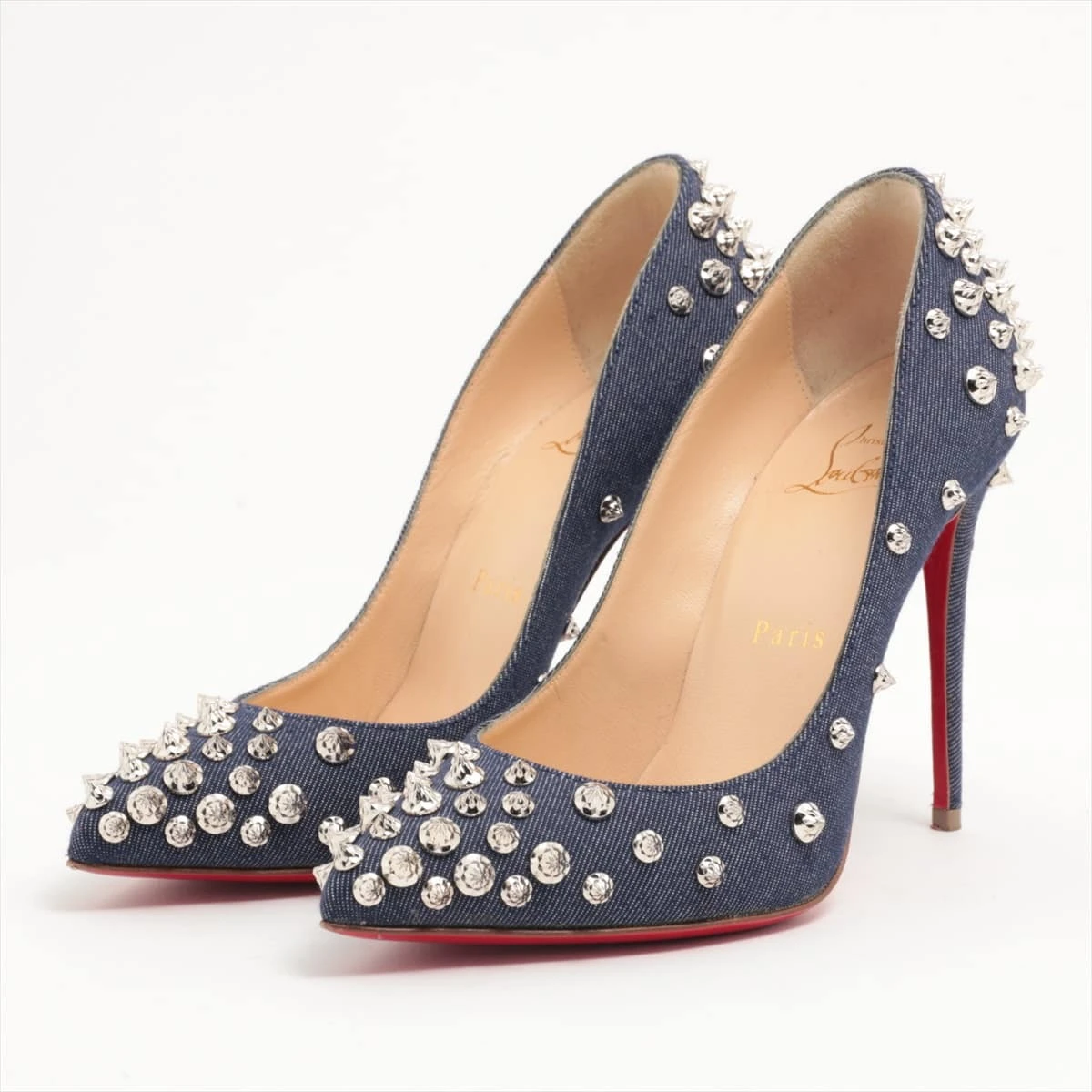 美品 希少 Christian Louboutin スタッズパンプス ビジュー 美品 希少 Christian Louboutin スタッズパンプス ビジュー