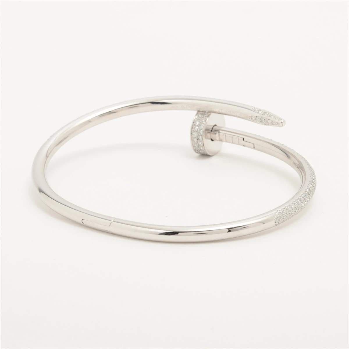 カルティエ ジュストアンクル ダイヤ ブレスレット 750(WG) 31.2g 17