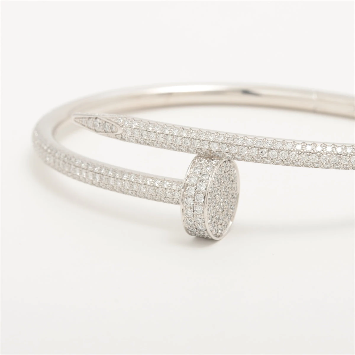 カルティエ ジュストアンクル ダイヤ ブレスレット 750(WG) 31.2g 17