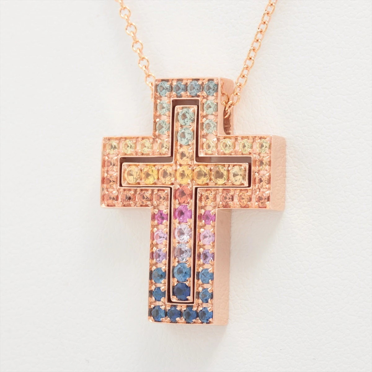 新品　ベルエポック　12本 ダミアーニ ベルエポック クロス サファイア ネックレス 750(PG