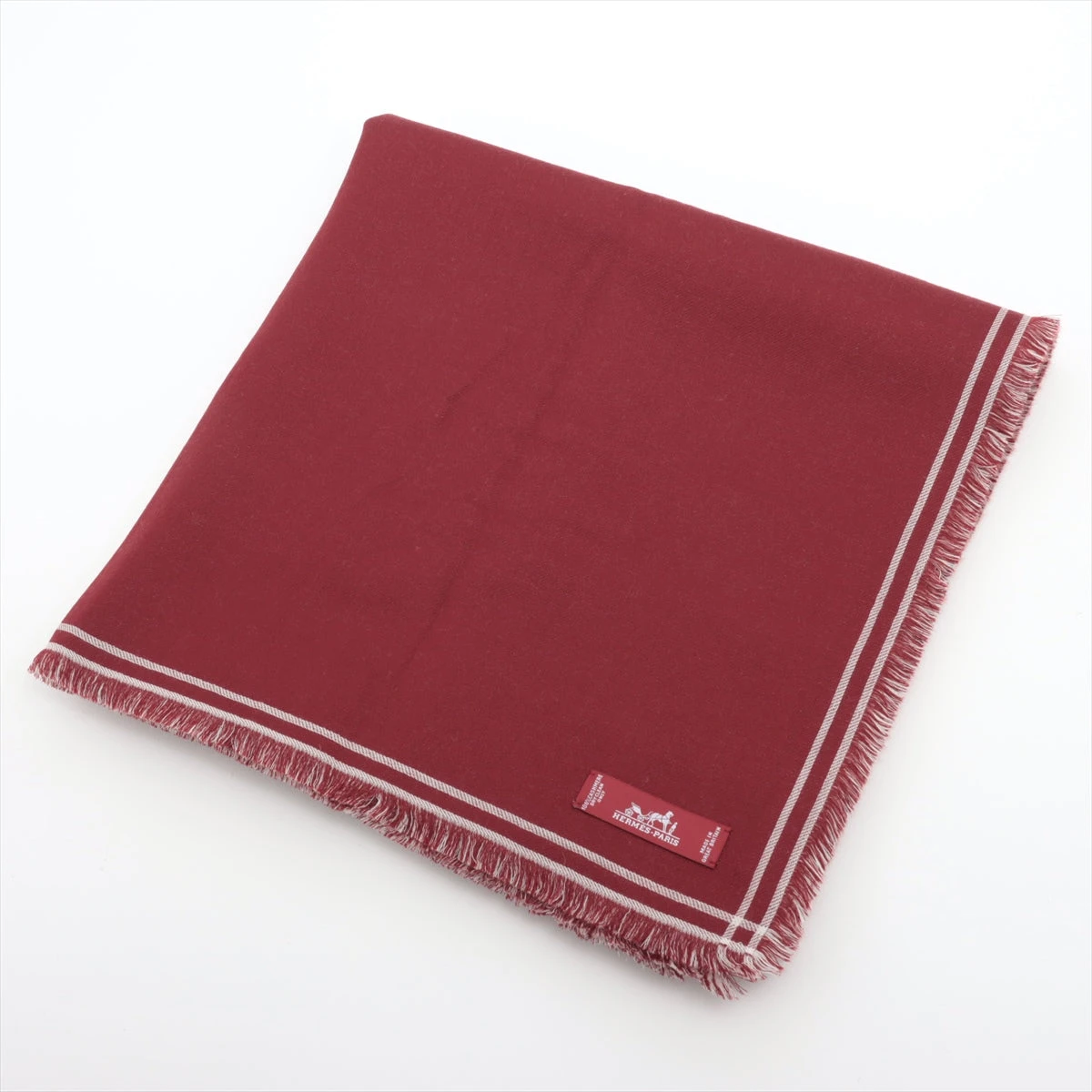 エルメス マフラー カシミヤ レッド YZ060887｜中古ブランド品