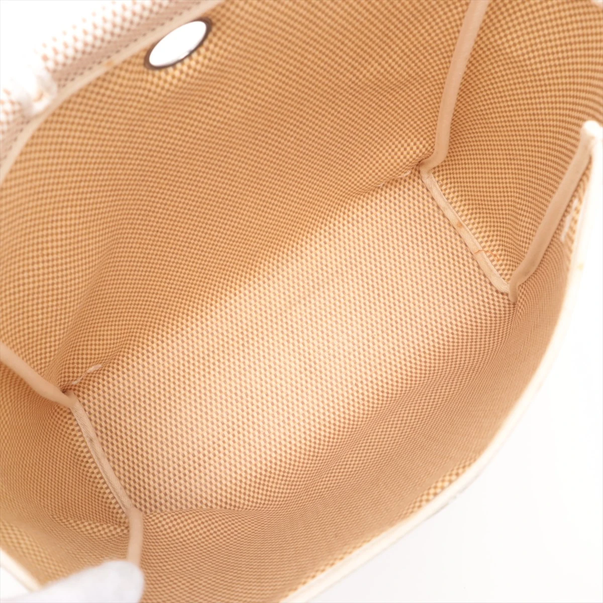 エルメス エールバッグアドMM トワルGM ベージュ シルバー金具