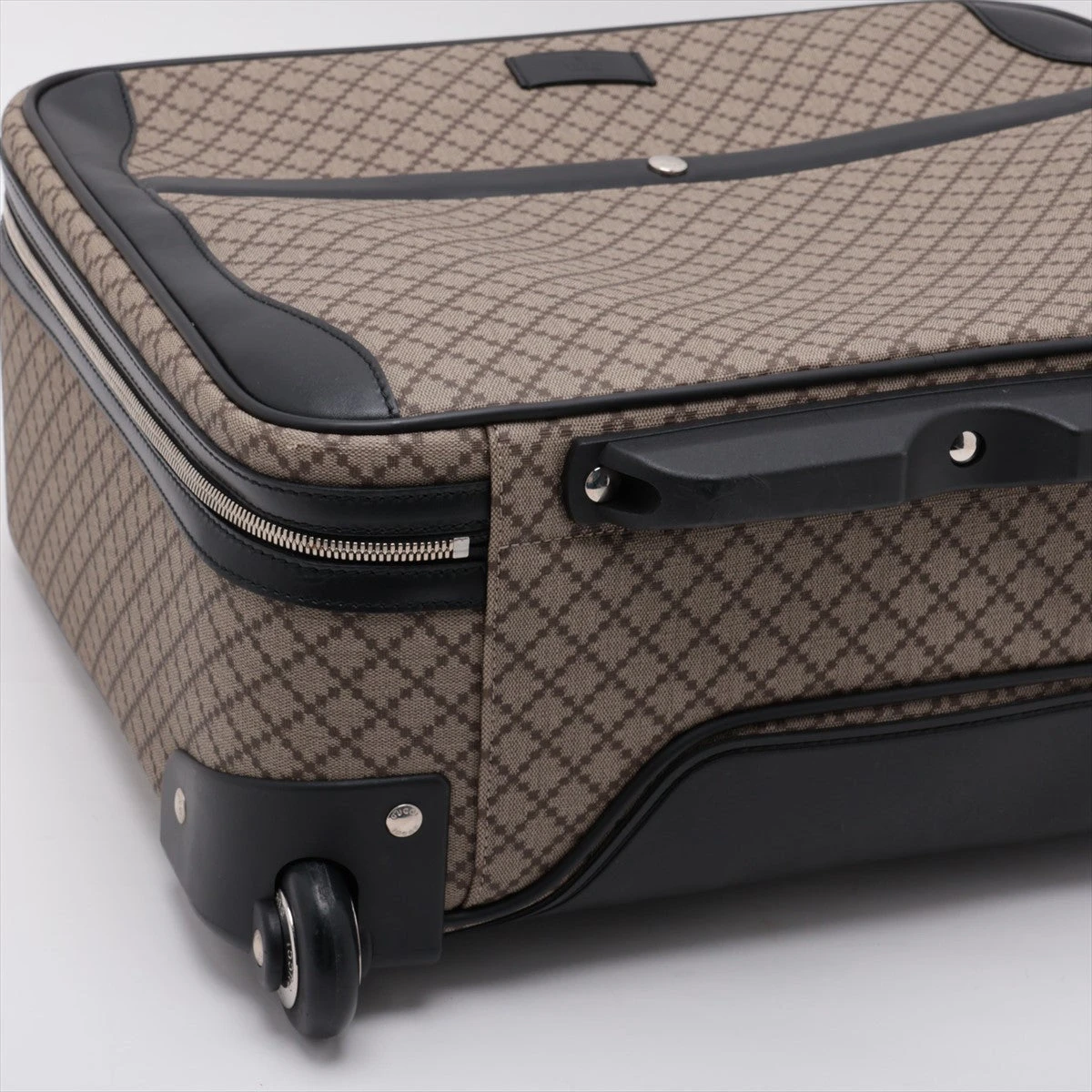 Coyote様確認用 グッチ ディアマンテ PVC×レザー キャリーケース ブラック