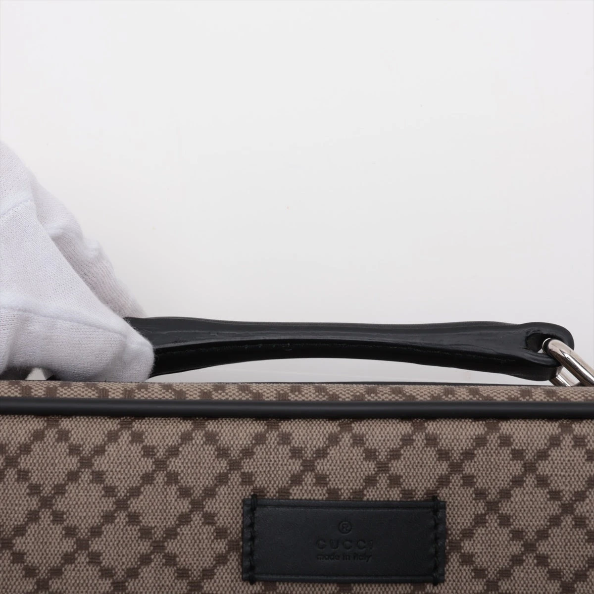 グッチ ディアマンテ PVC×レザー キャリーケース ブラック