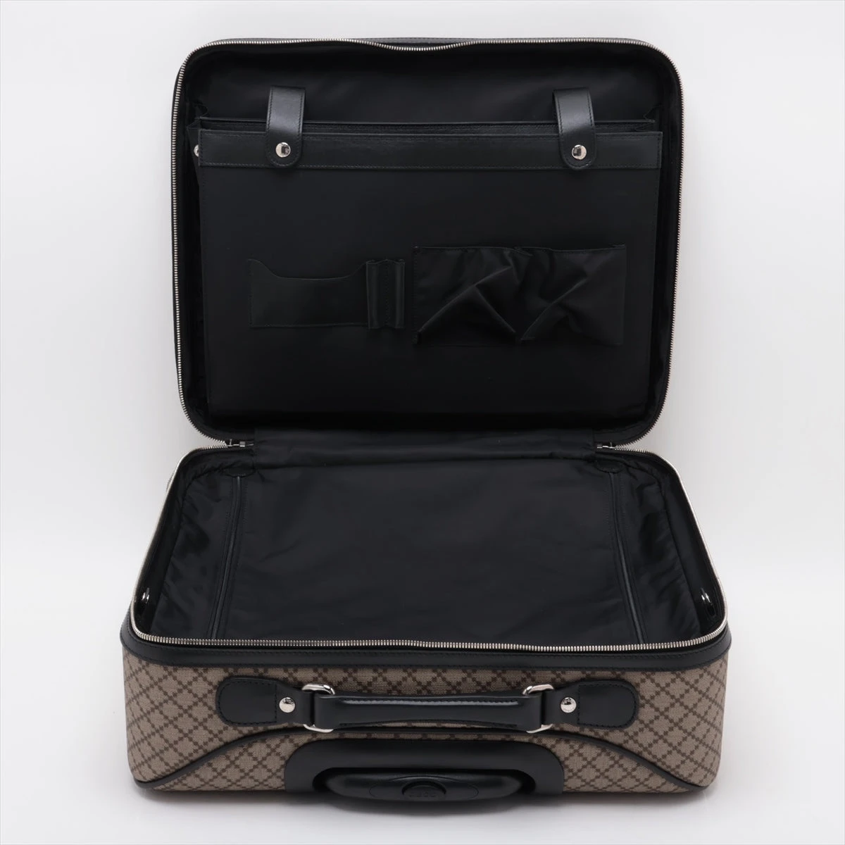 グッチ ディアマンテ PVC×レザー キャリーケース ブラック