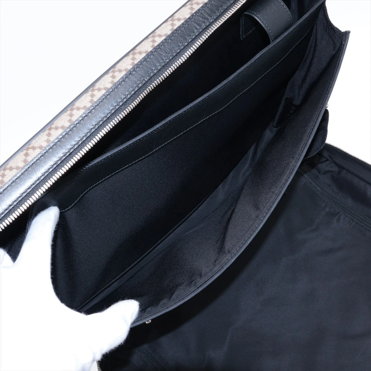 グッチ ディアマンテ PVC×レザー キャリーケース ブラック