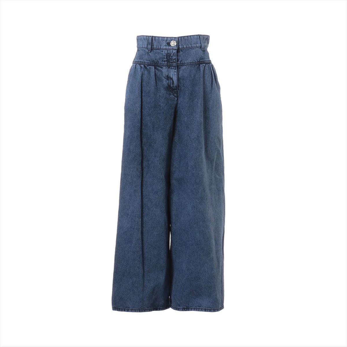 シャネル ココマーク P73 コットン デニムパンツ 36 レディース ブルー