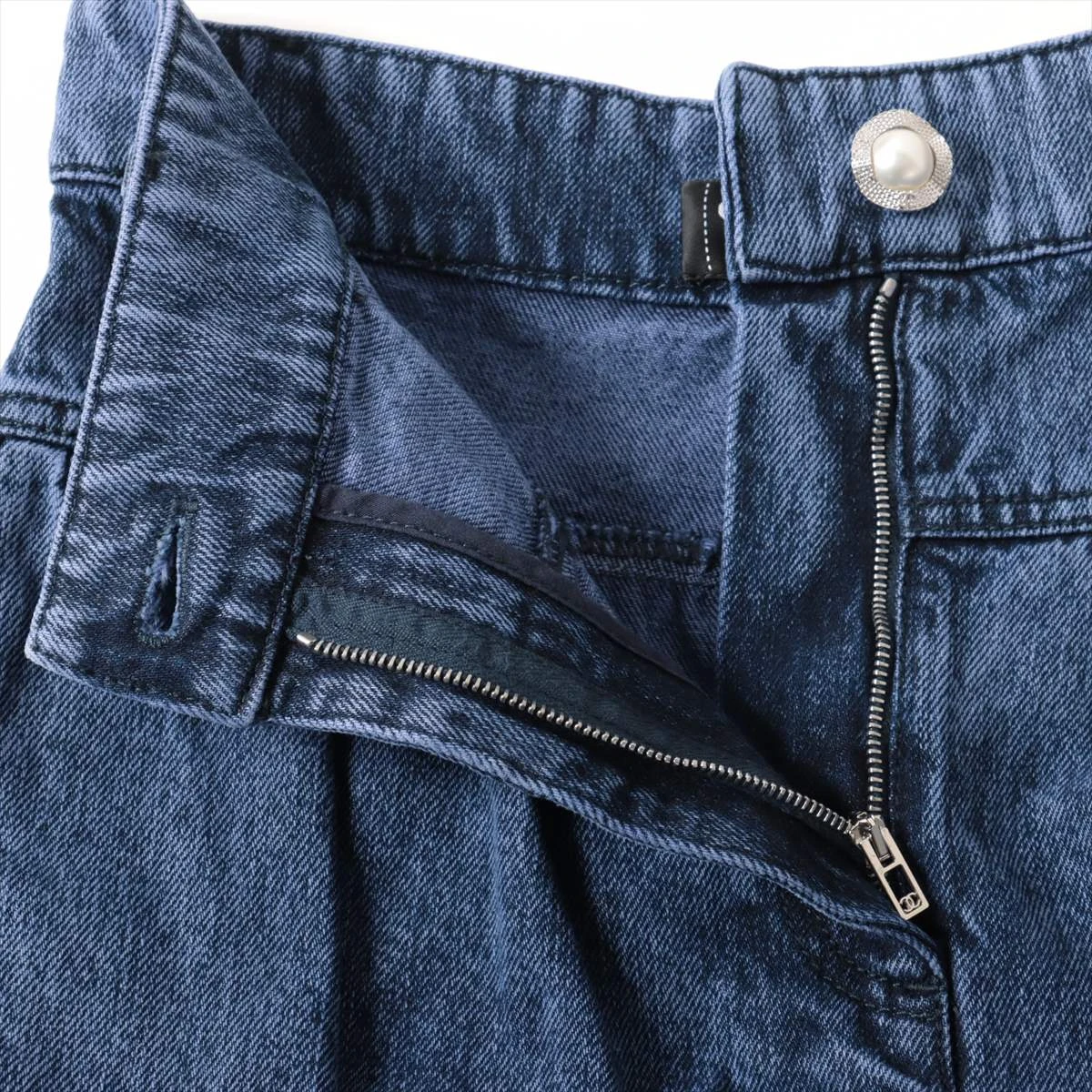 シャネル ココマーク P73 コットン デニムパンツ 36 レディース ブルー
