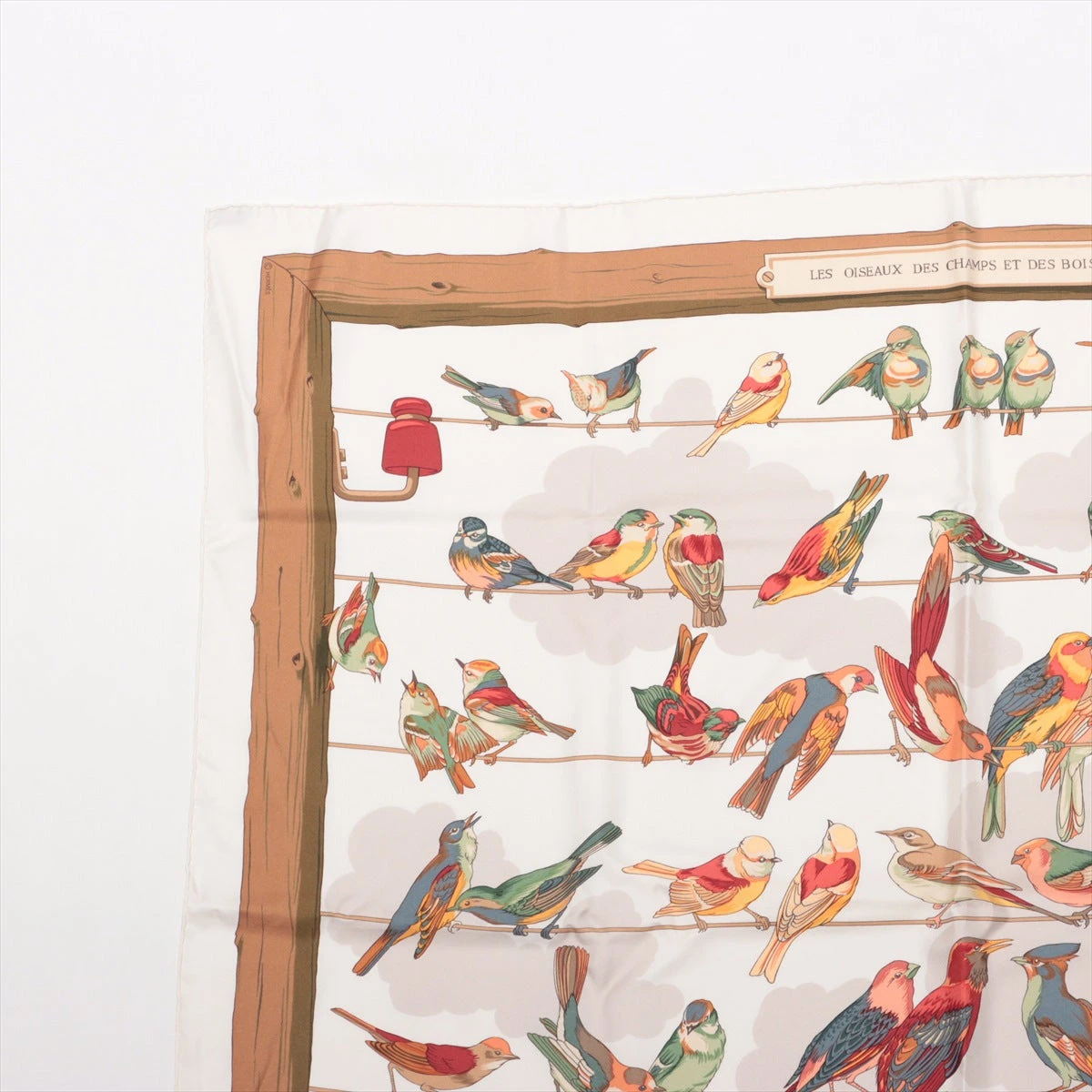 エルメス カレ90 LES OISEAUX DES CHAMPS ET DES BOIS 鳥たちの
