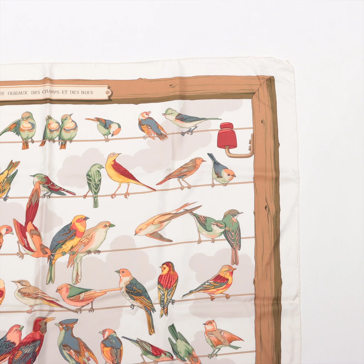 エルメス カレ90 LES OISEAUX DES CHAMPS ET DES BOIS 鳥たちの競演  