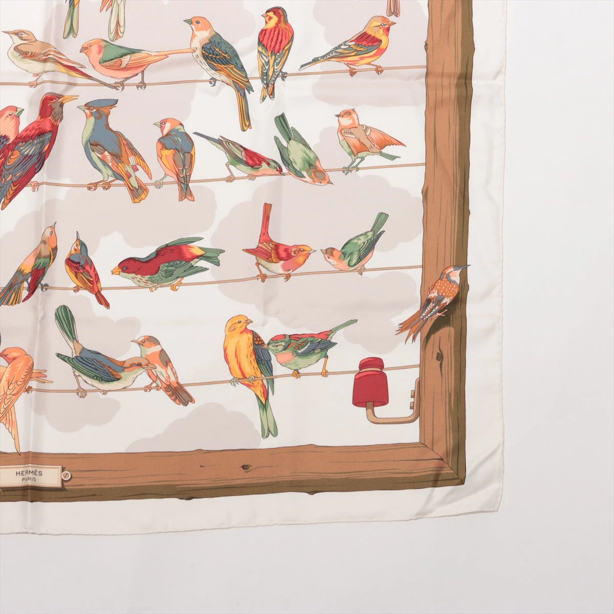 エルメス カレ90 LES OISEAUX DES CHAMPS ET DES BOIS 鳥たちの