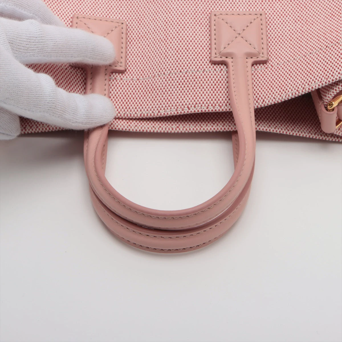 BURBERRY ピンク 2way ハンドバッグ キャンパス×レザー ハート❤︎ バーバリー フレヤトート キャンバス 2WAYハンドバッグ ピンク