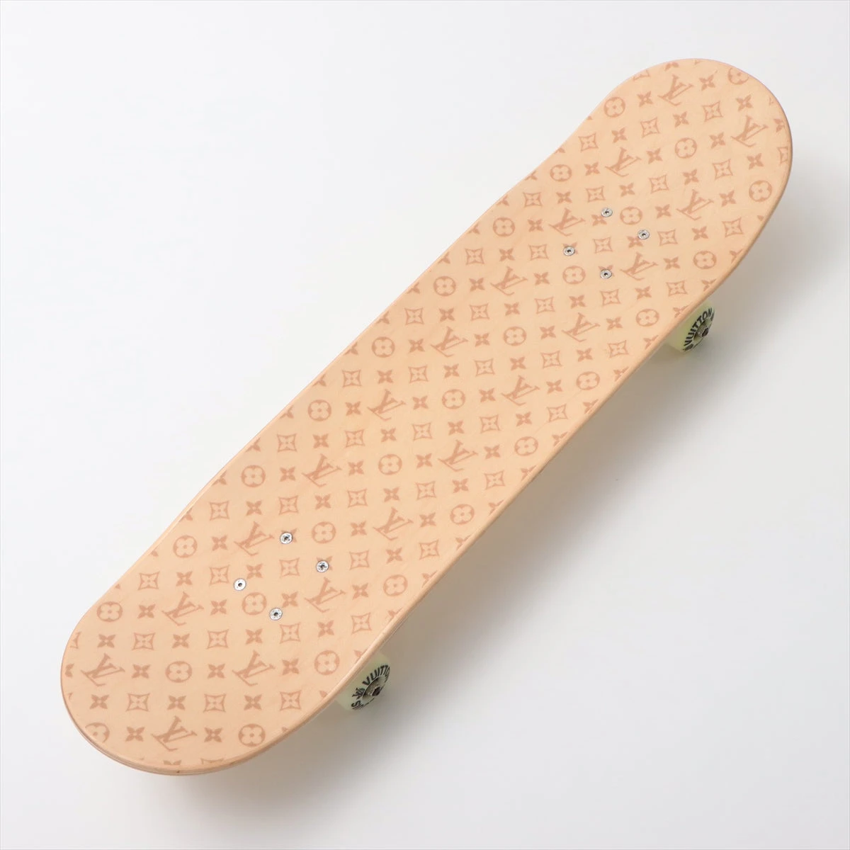 ヴィトン GI0637 KC0261 スケートボード ウッド ベージュ キズ スレ  