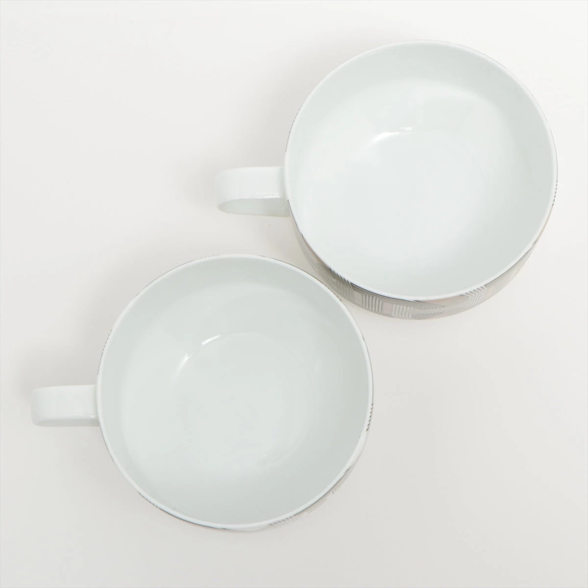 エルメス ラリー24 カップ&ソーサー 陶器 グレー 2客セット