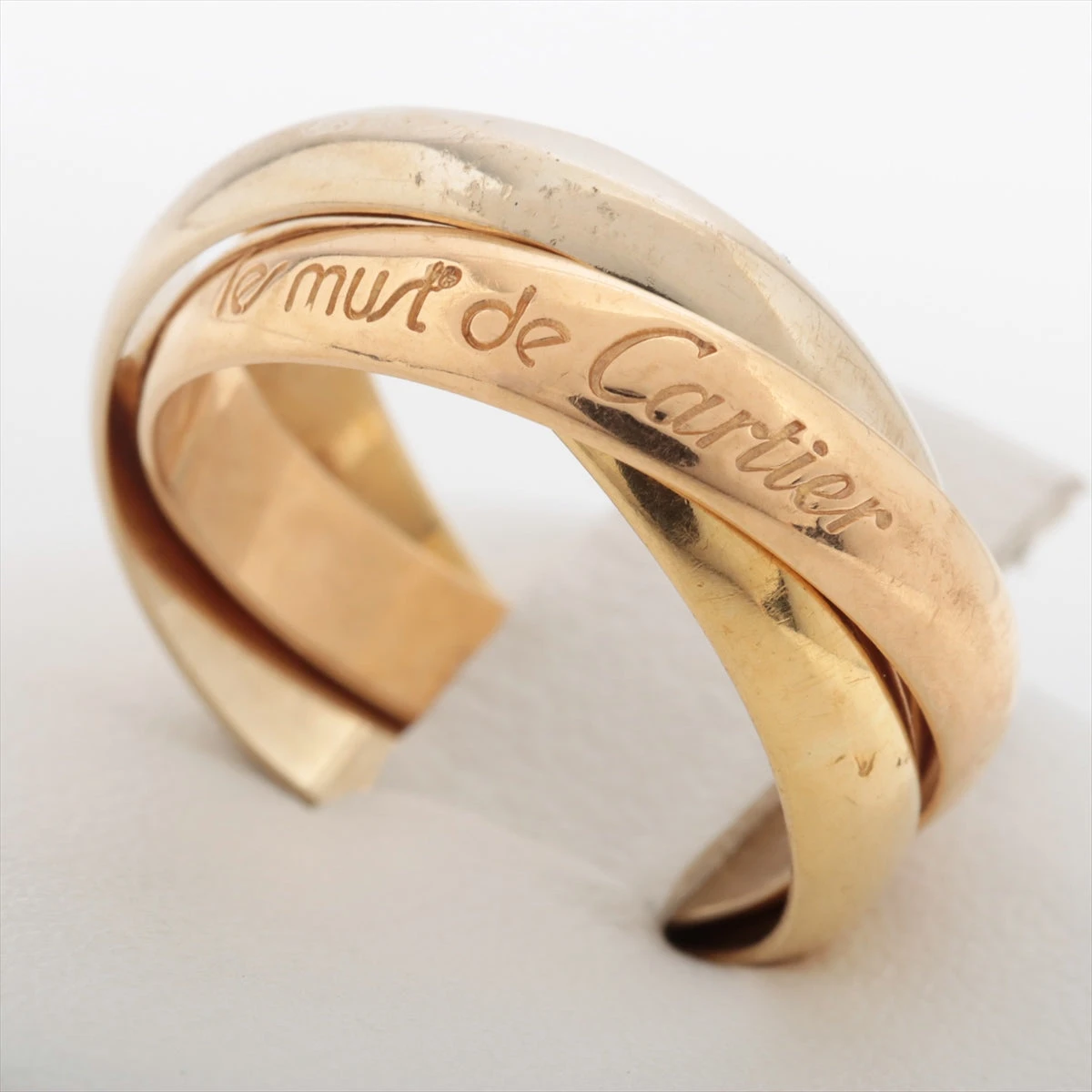カルティエ トリニティ リング 750(YG×PG×WG) 7.3g 50 ホールマーク