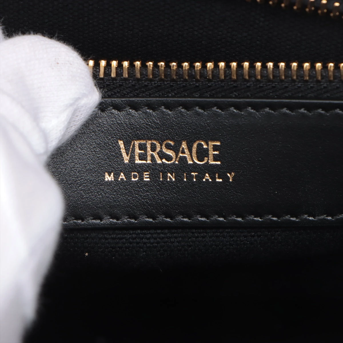 送料関税込み☆VERSACE ロゴ 2way ハンドバッグ 未使用 ヴェルサーチェ ヴェルサーチ VERSACE レディース