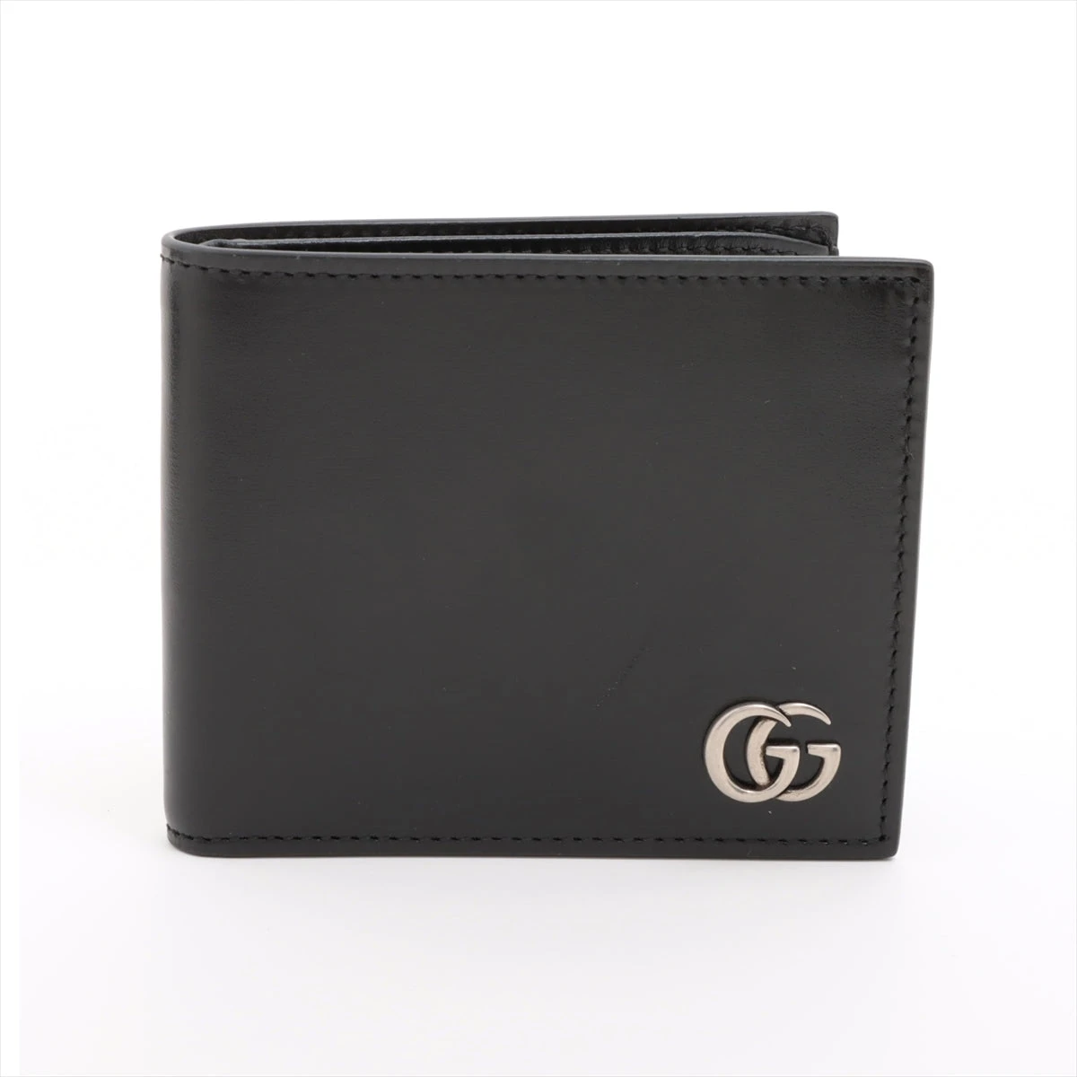 グッチ GGマーモント 428726 レザー 二つ折り財布 ブラック グッチ GGマーモント 428726 レザー 二つ折り財布 ブラック