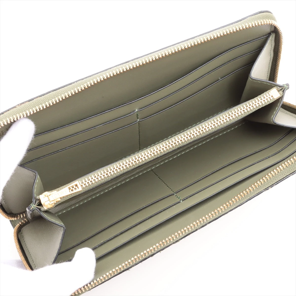 ✨付属品完備✨ロエベ 折り財布 ラウンドジップ アナグラム リピート レザー LOEWE】ロエベ『アナグラム リピート コンパクト ジップ