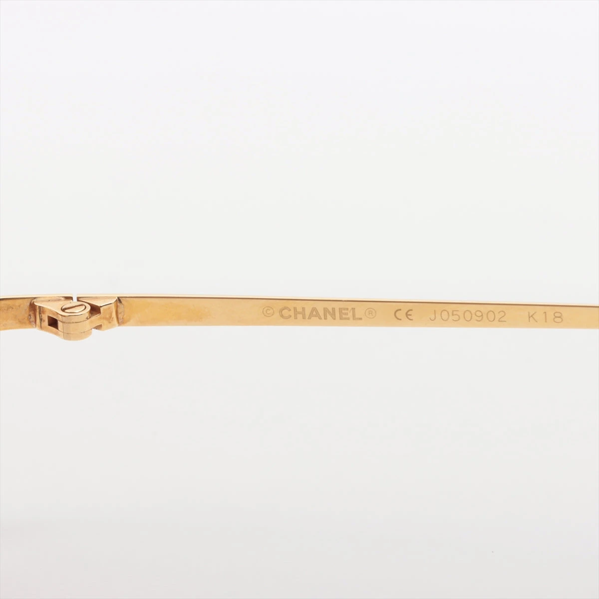 ■美品■　シャネル 眼鏡 度入り K14 WG 54□19-130 2013K 箱 【247170】□ シャネル ココマーク メガネ 54□19 K18 ゴールド 色付きレンズ 2013K