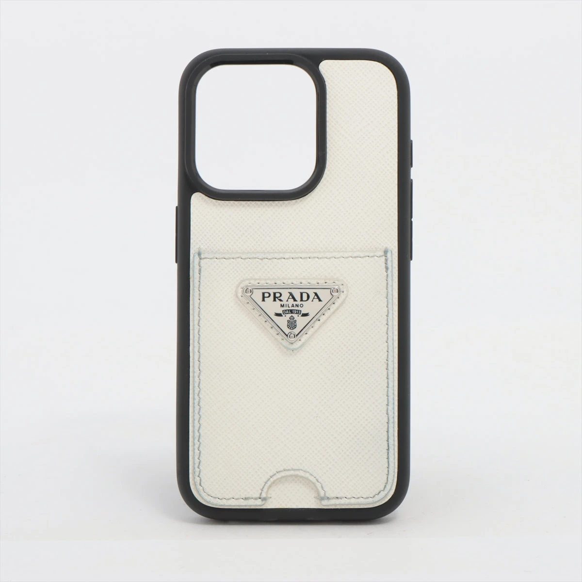 【極美品✨】プラダ AirPodsケース サフィアーノレザー トライアングル 黒 PRADA⭐プラダ⭐AirPodsケース⭐サフィアーノレザー