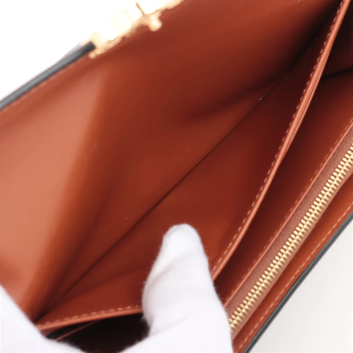 セリーヌ トリオンフキャンバス ラージウォレット PVC×レザー 長財布