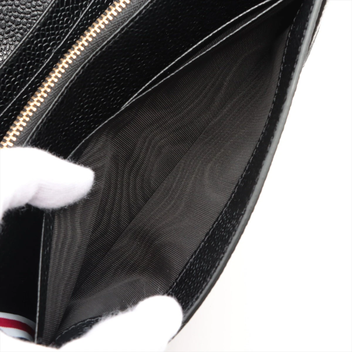 トムブラウン レザー 長財布 ブラック A3479112｜中古ブランド品