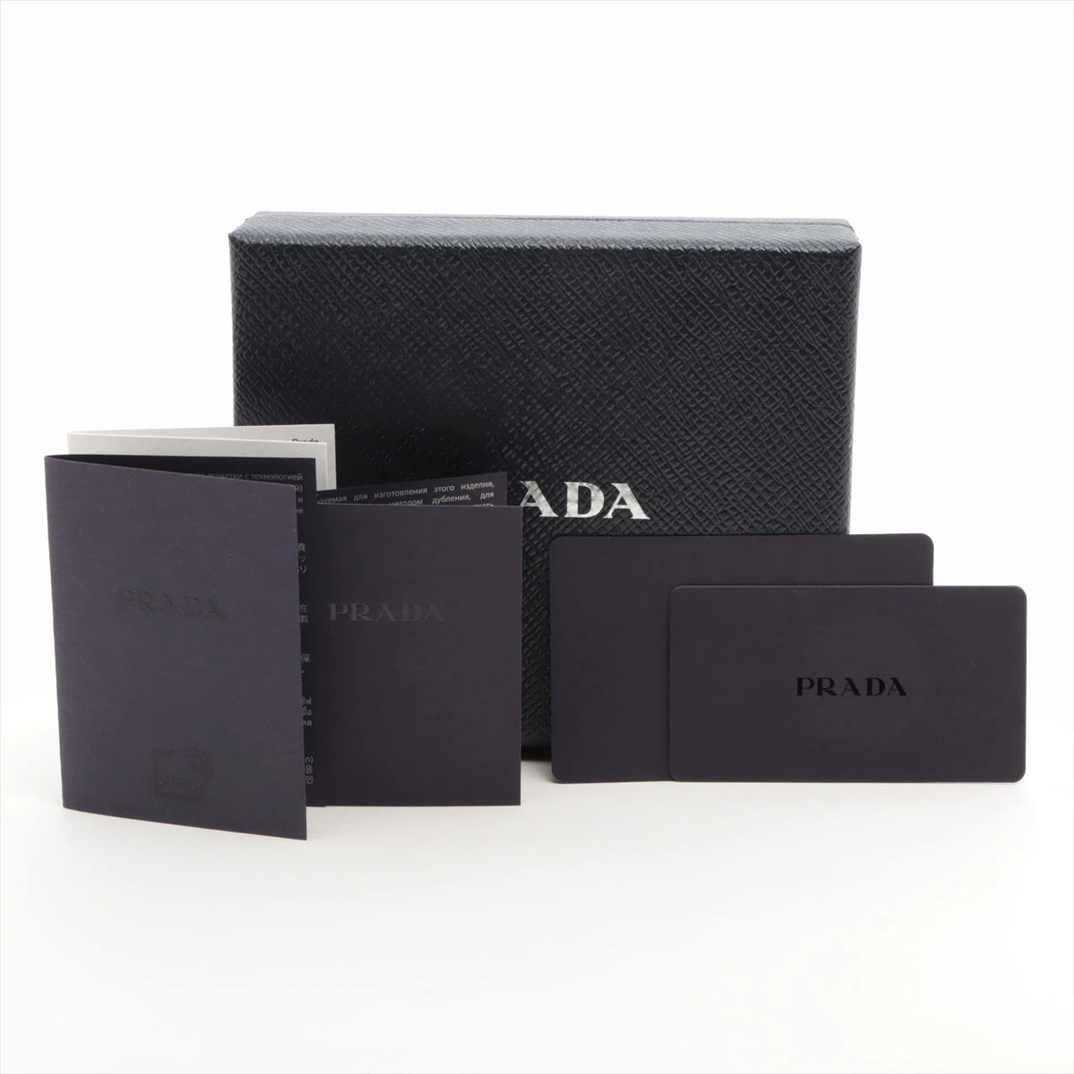 プラダ テスート サフィアーノ 2ML049 コンパクトウォレット ブラック
