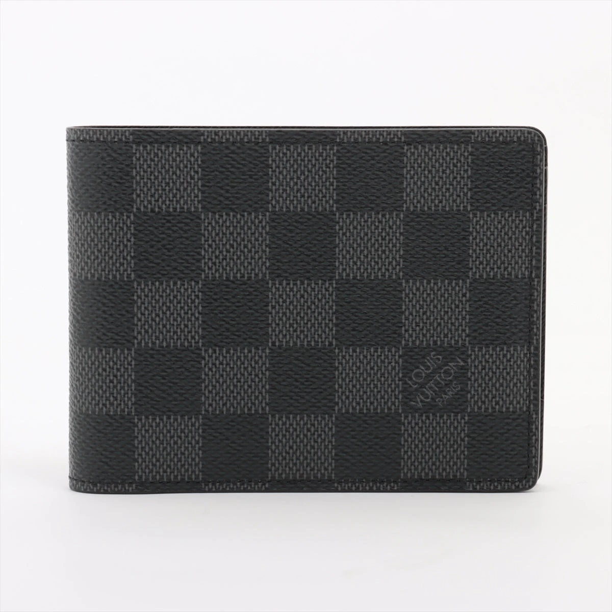 【美品】ルイヴィトン ミュルティプル ダミエグラフィット 黒 二つ折り財布 ダミエ・グラフィット ポルト・フォイユ・ミュルティプル 詳細