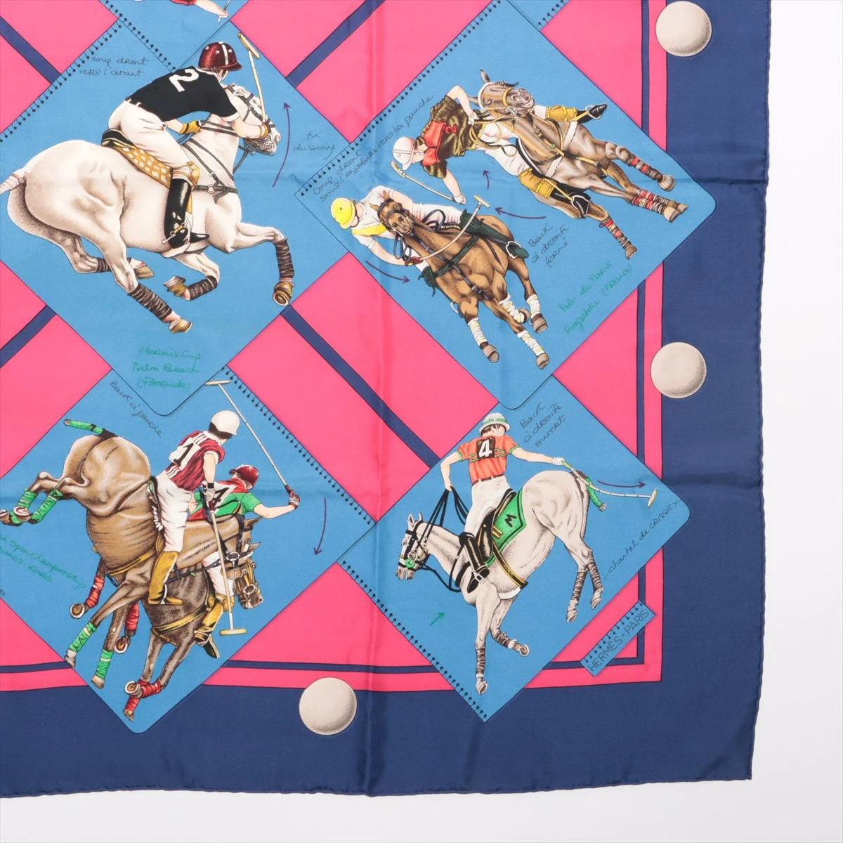 HERMES カレ90 ポロの世界 エルメス HERMES カレ90 LE MONDE DU POLO ポロの世界 スカーフ