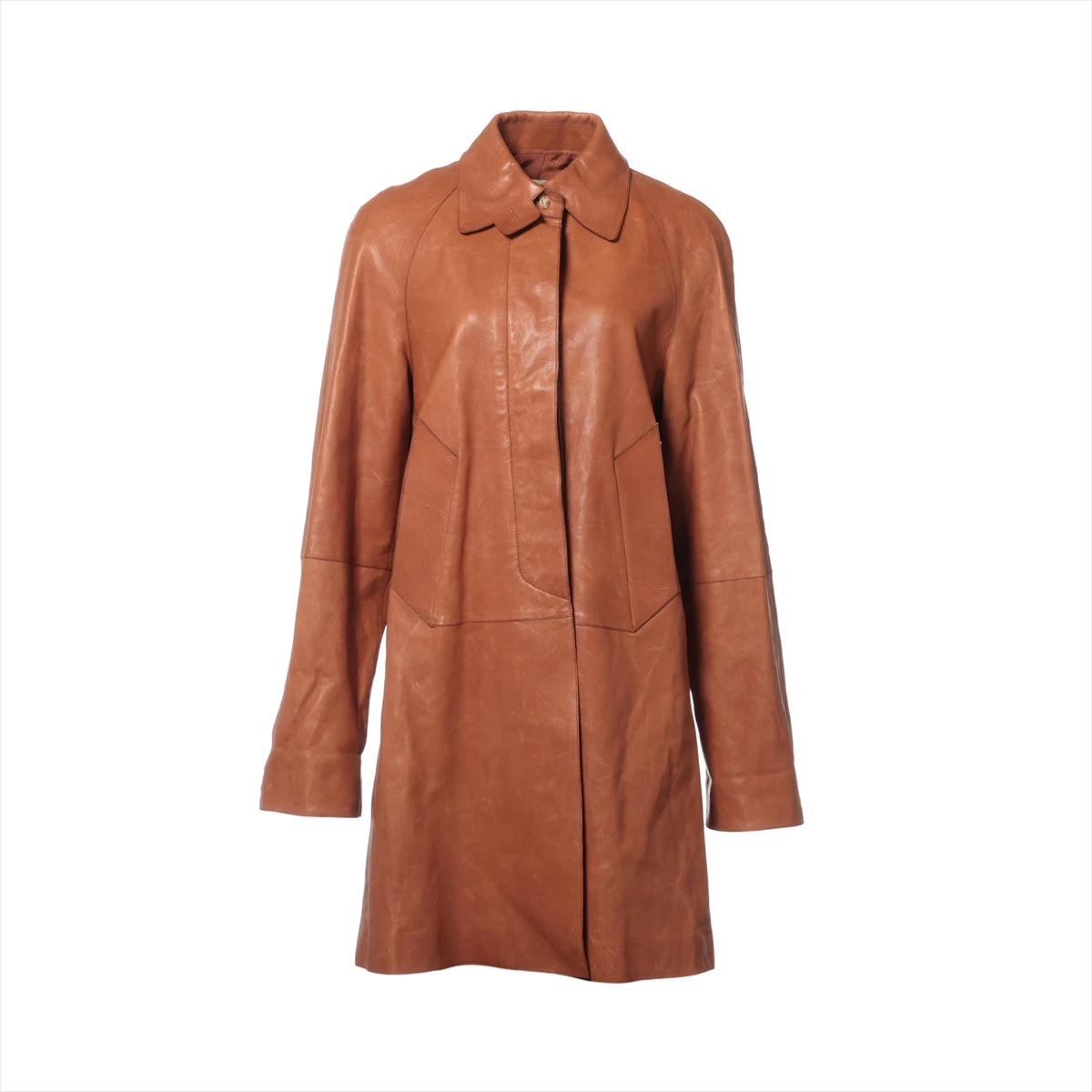 エルメス カーフスキン コート 38 レディース ブラウン pa134 A3458949  