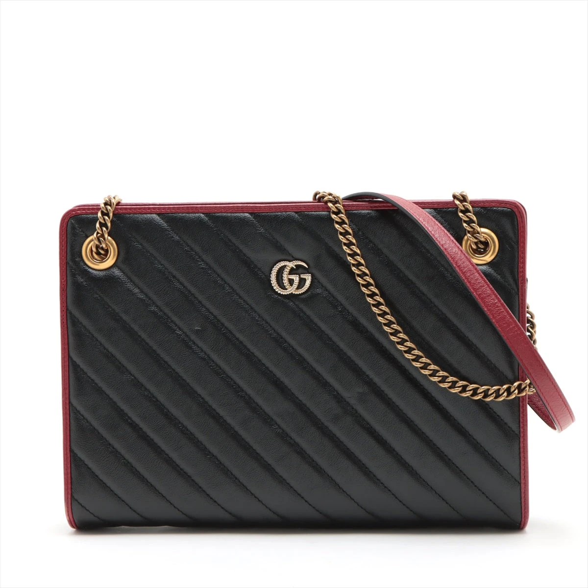 グッチ GGマーモント レザー バケットバッグ ショルダーバッグ グッチ GUCCI ショルダーバッグ GG MARMONT ミニバケットバッグ