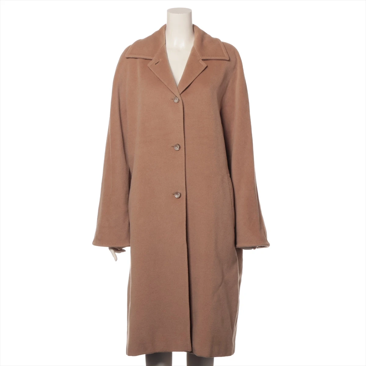 マックスマーラ ウール×カシミヤ コート J44 レディース ブラウン 42  