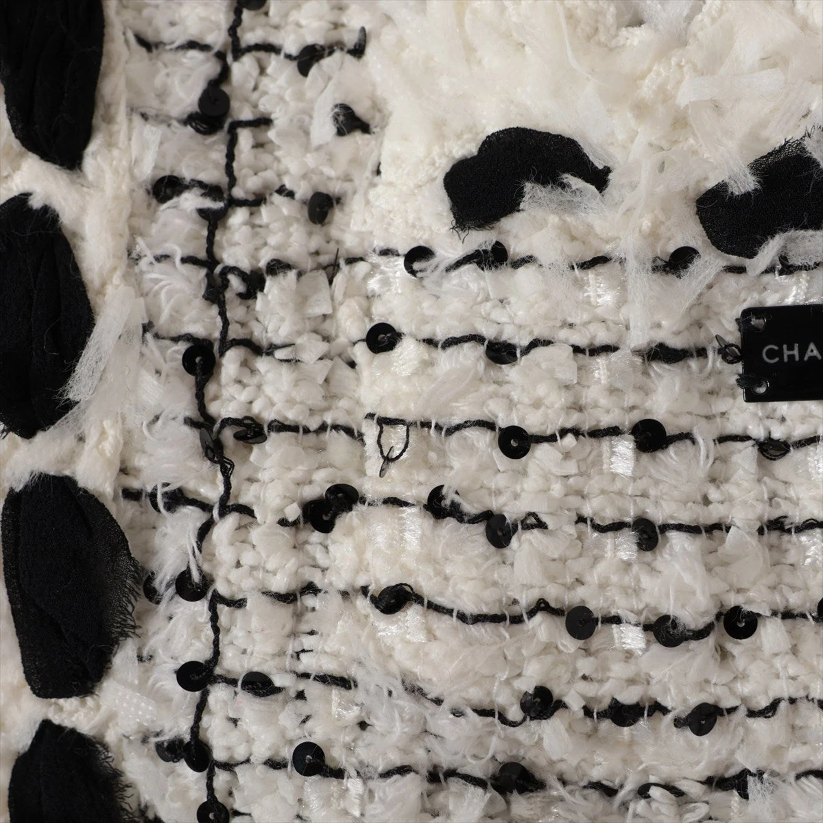 シャネル 05P ポリエステル×ナイロン ノーカラージャケット 38