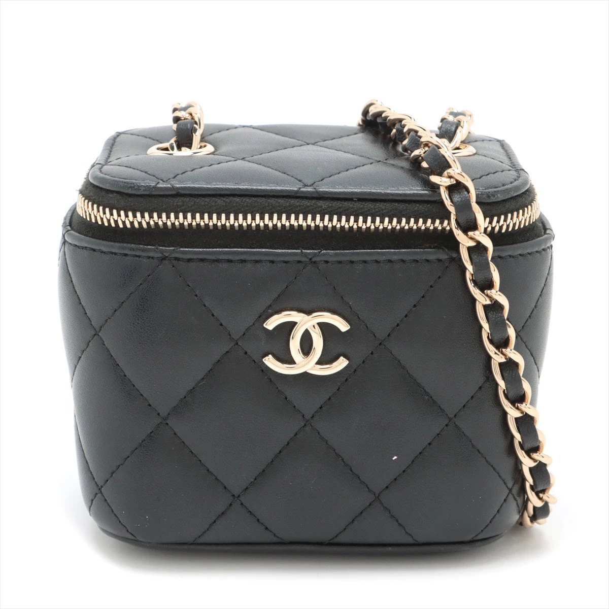 CHANEL カメリア柄 シャネルポーチバニティ 正方形 - メルカリ