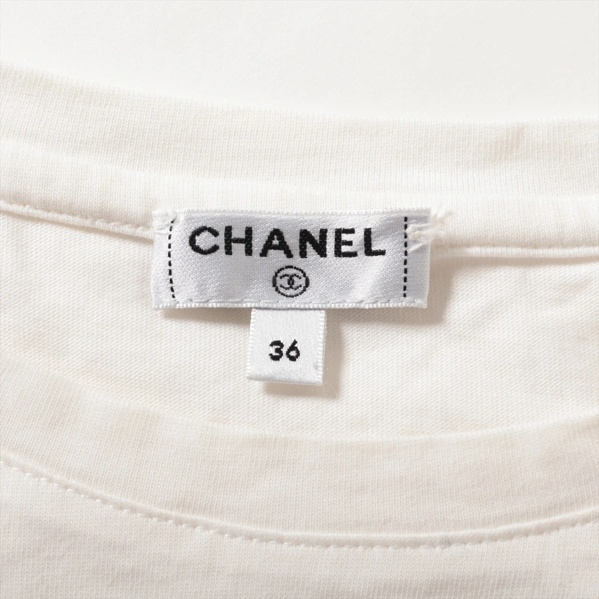 シャネル ココマーク コットン Tシャツ 36 レディース ホワイト