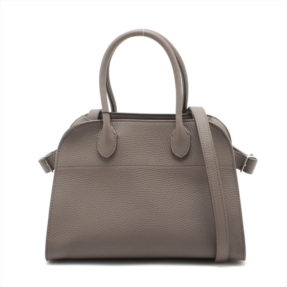 ザロウ ソフトマルゴー10 レザー 2WAYハンドバッグ グレージュ