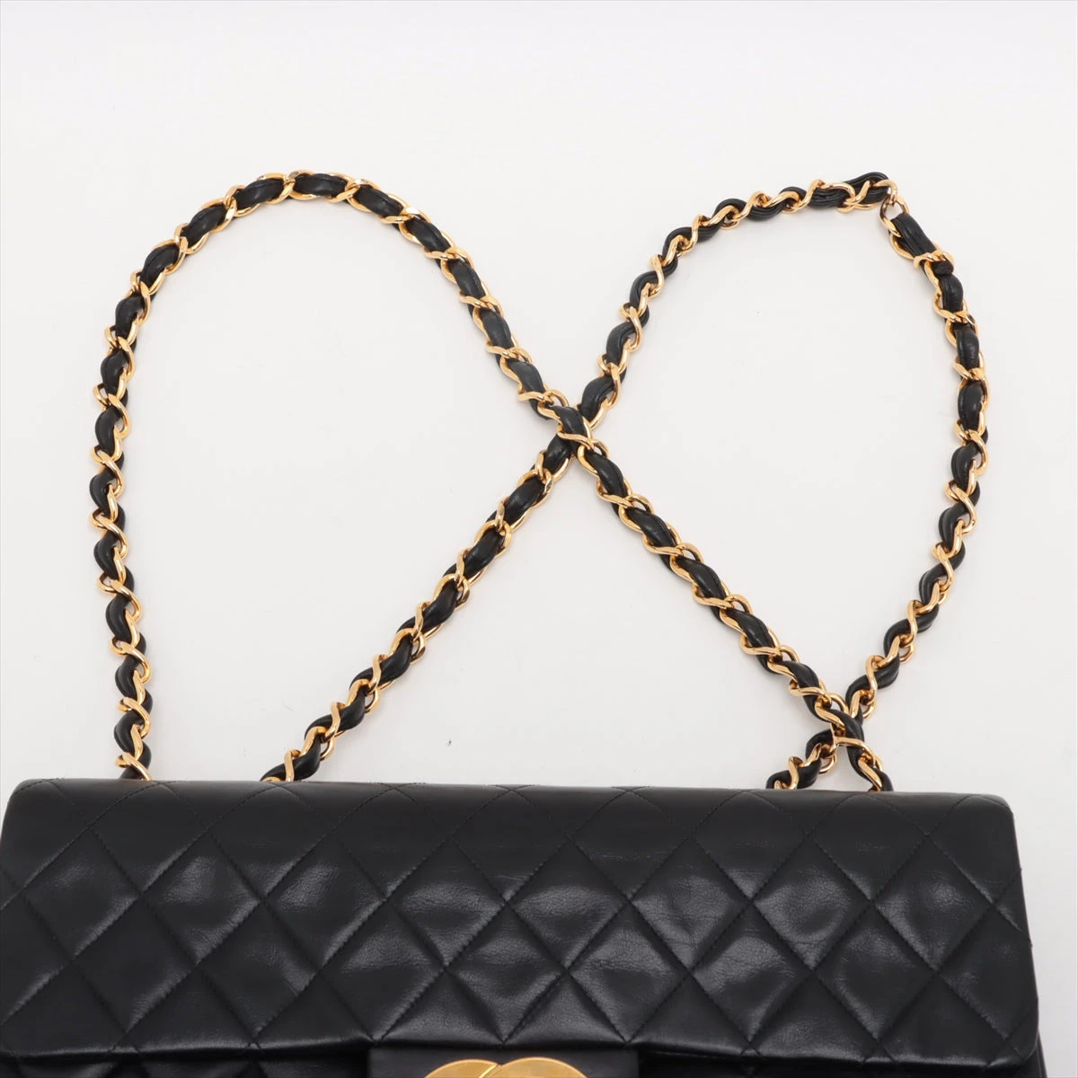 シャネル デカマトラッセ34 マキシ ラムスキン シングルフラップ