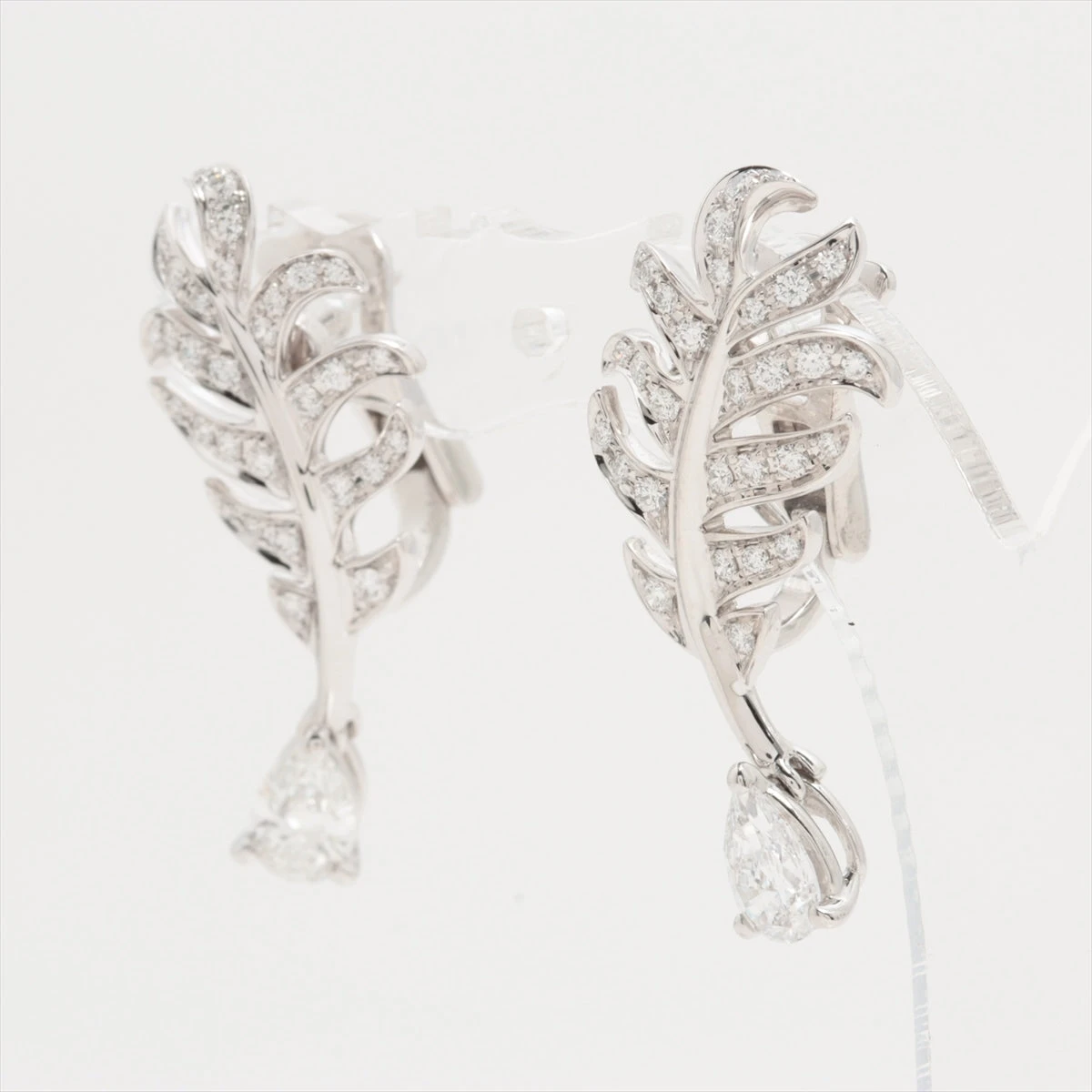 シャネル プリュム ドゥ シャネル ダイヤ ピアス 750(WG) 8.0g J10816  