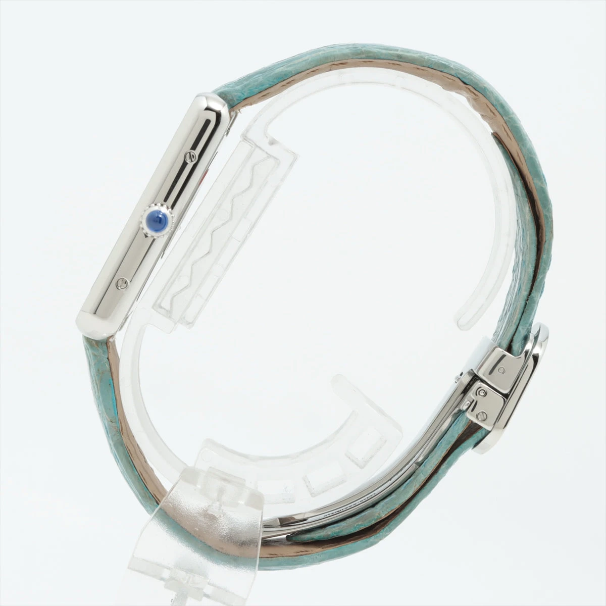 カルティエ タンクソロLM W5200017 3169 704111QX SS×革 QZ シルバー