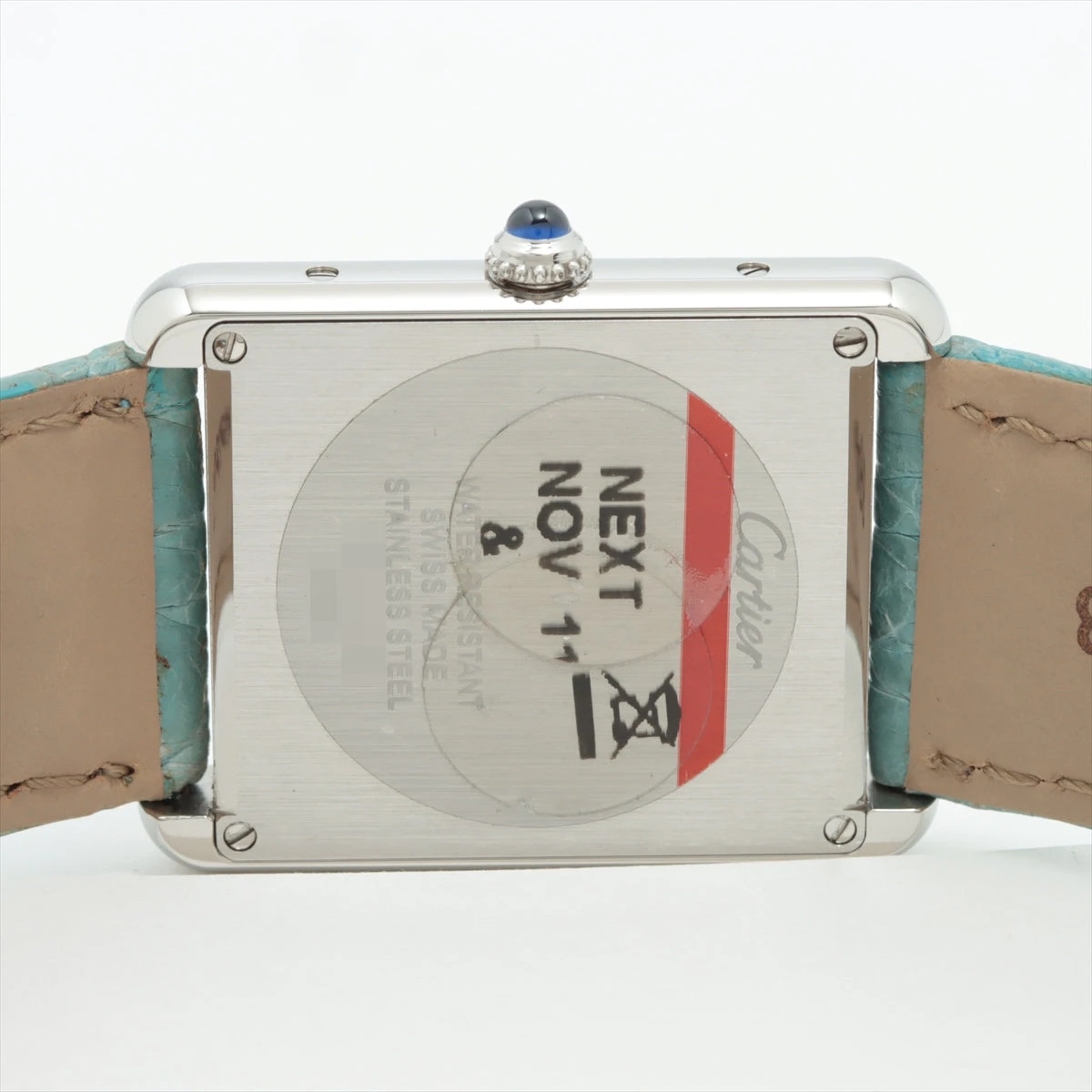 カルティエ タンクソロLM W5200017 3169 704111QX SS×革 QZ シルバー