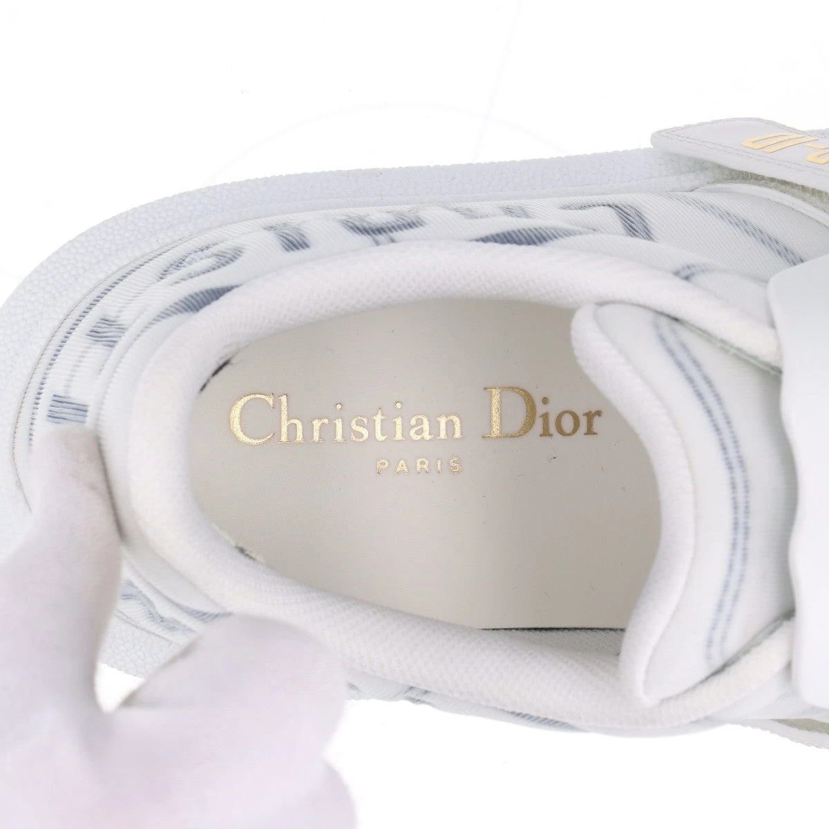 クリスチャンディオール DIOR-ID レザー×ファブリック スニーカー 38.5