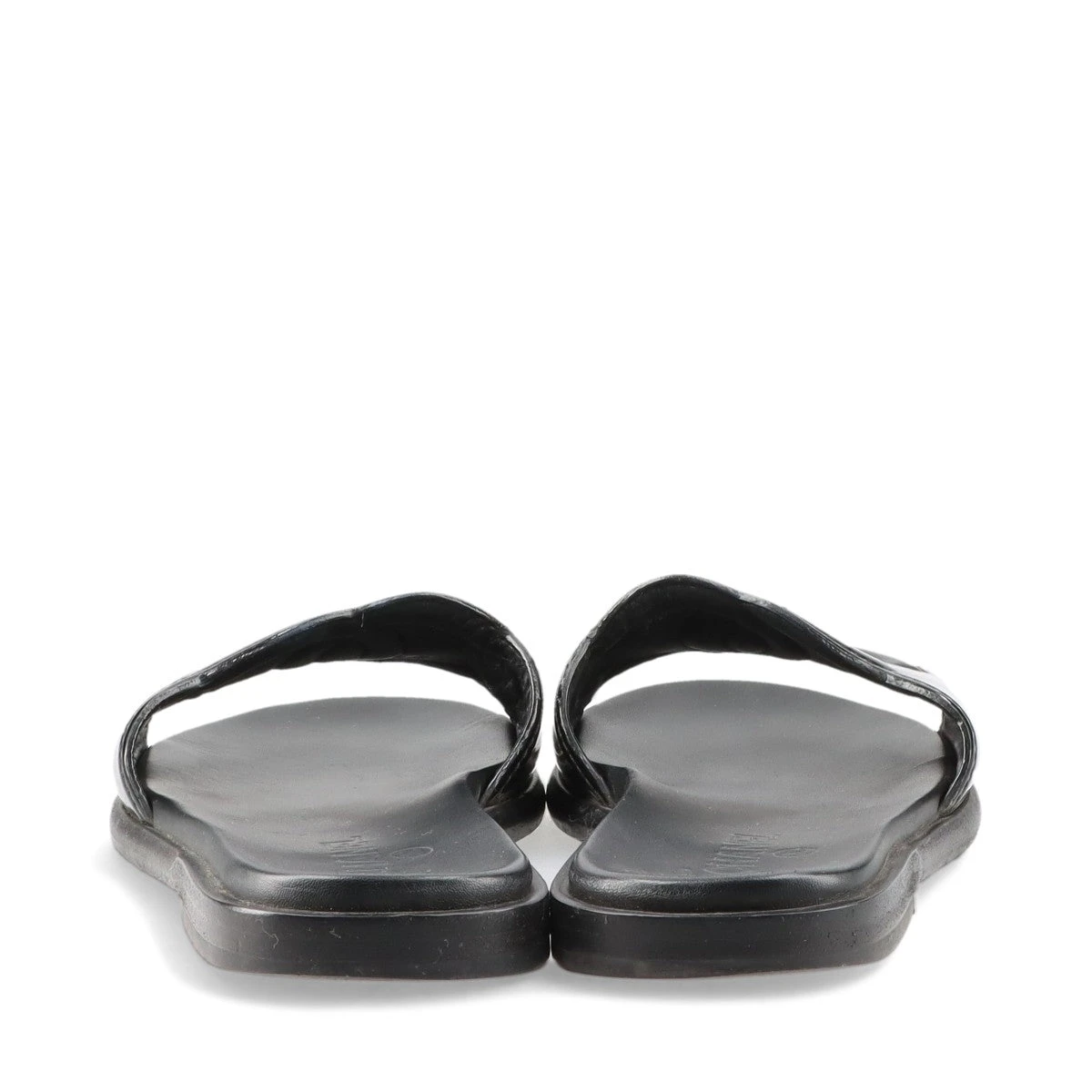 シャネル ココマーク レザー×パテント サンダル 38C レディース